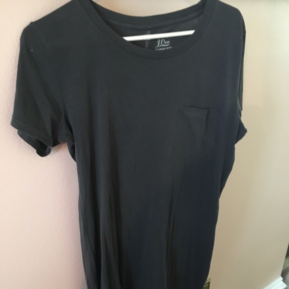 JCrew Garment-Dyed Pocket Tee  Dress nwot sz M - Picture 2 of 5